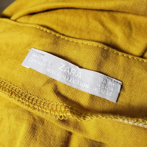 ZARA WB Collection Women's size Medium Mustard Yellow Dress - Gently Used - Picture 6 of 8